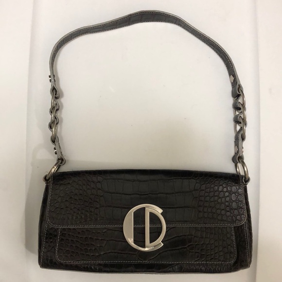 Charles David Leather Crocodile Clutch Purse - Picture 1 of 7